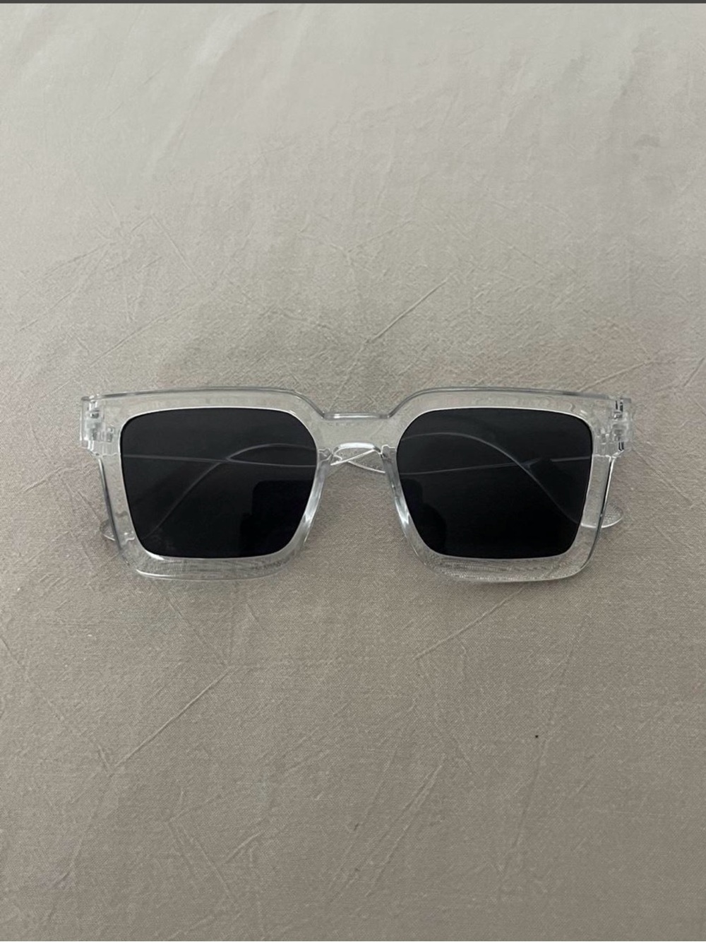 Clear Frame Black Lens Sunglasses